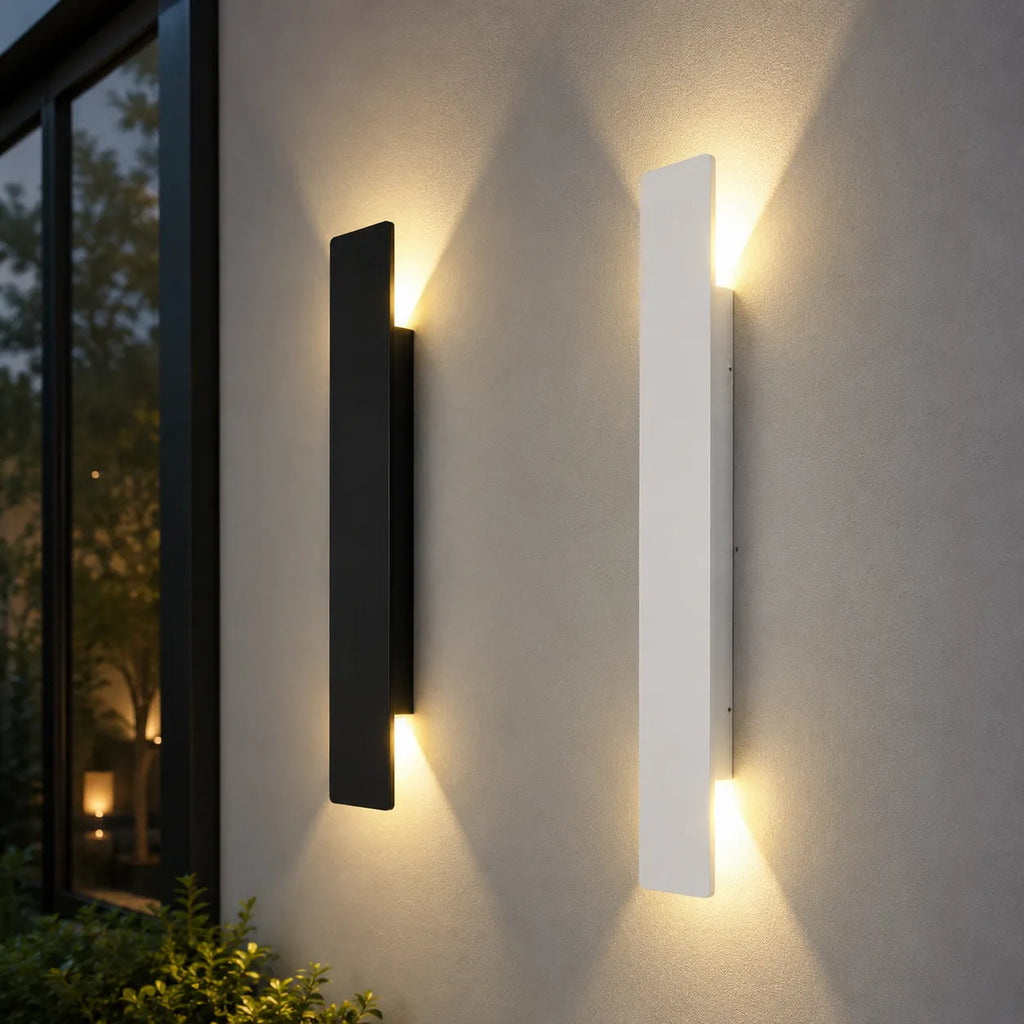 Minimalistische Aluminium-LED-Außenwandleuchte IP65 „Linden“