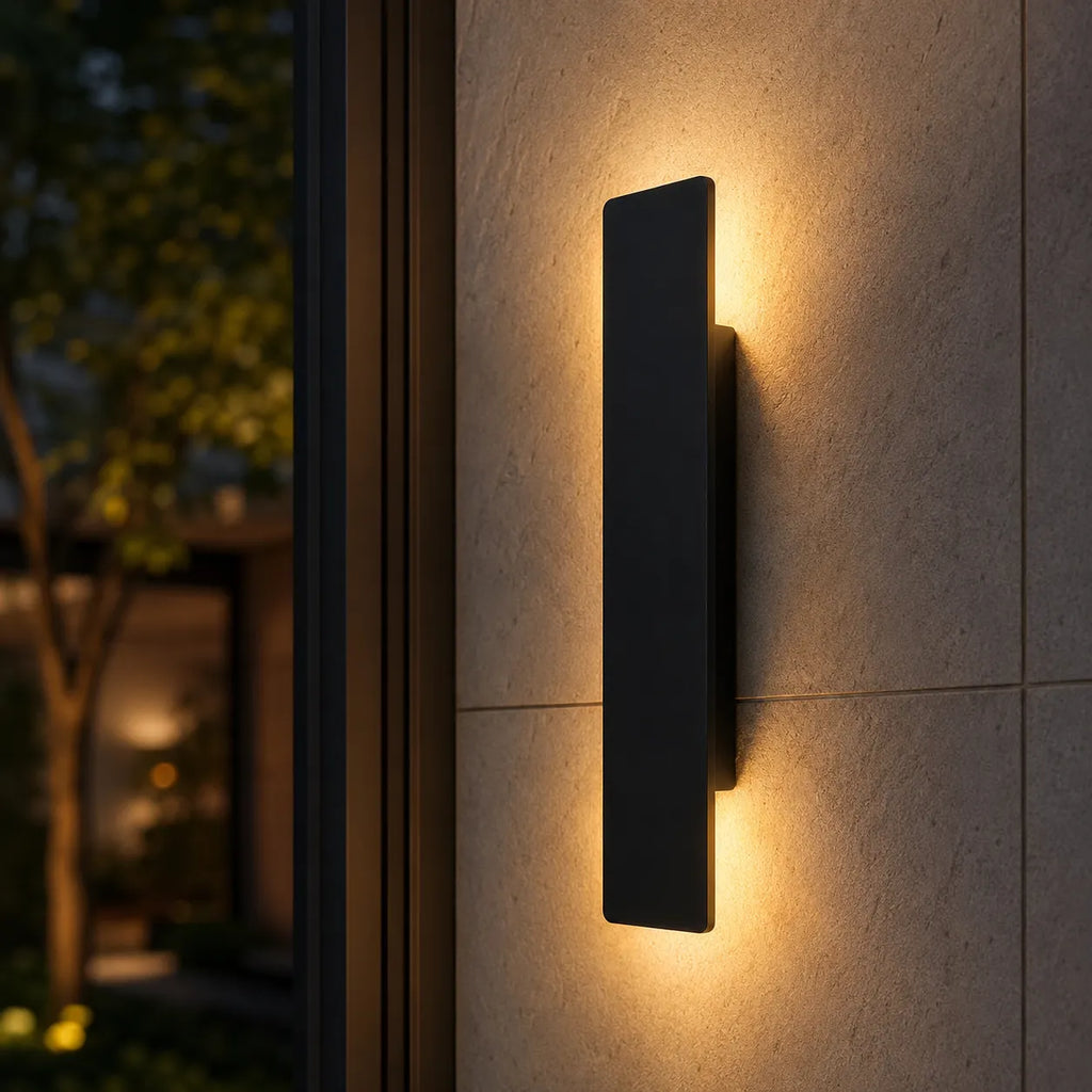 Minimalistische Aluminium-LED-Außenwandleuchte IP65 „Linden“