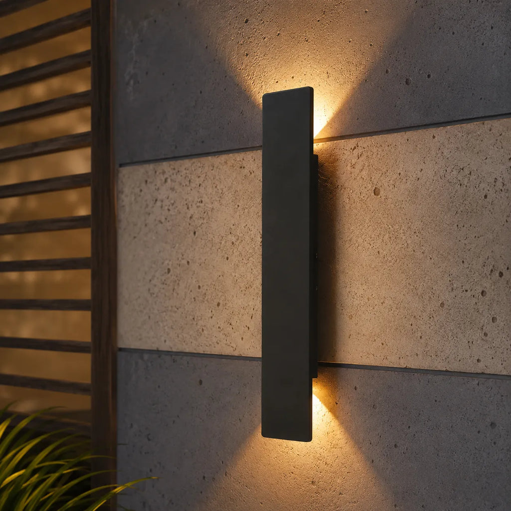 Minimalistische Aluminium-LED-Außenwandleuchte IP65 „Linden“