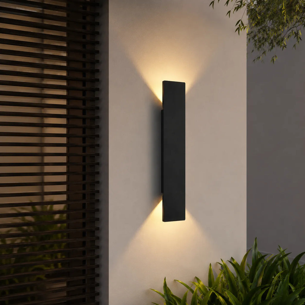 Minimalistische Aluminium-LED-Außenwandleuchte IP65 „Linden“
