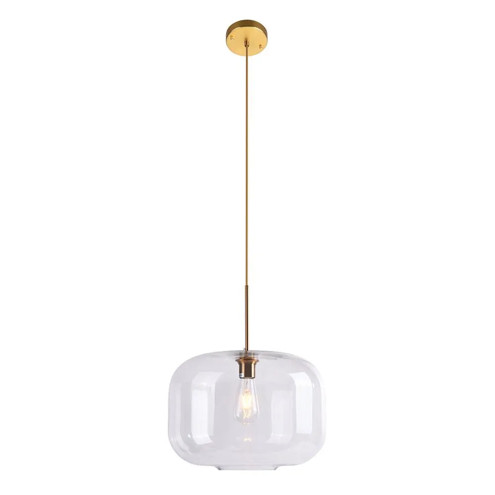 Pendelleuchte mit mehrschichtigen klaren Glasschirmen und Cluster-Design für Wohn- und Esszimmer
