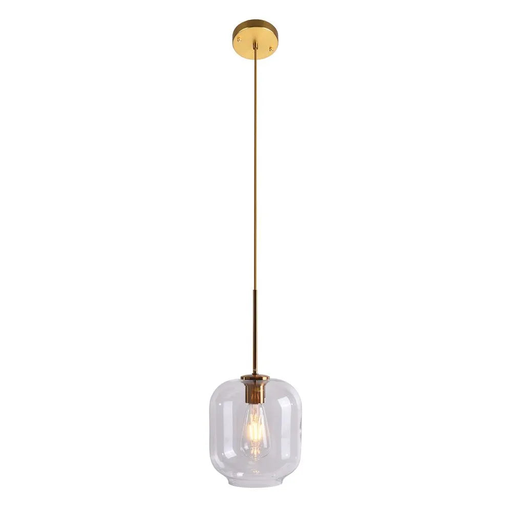 Pendant Light with Layered Clear Glass Shades and Cluster Design for Dining Living Room