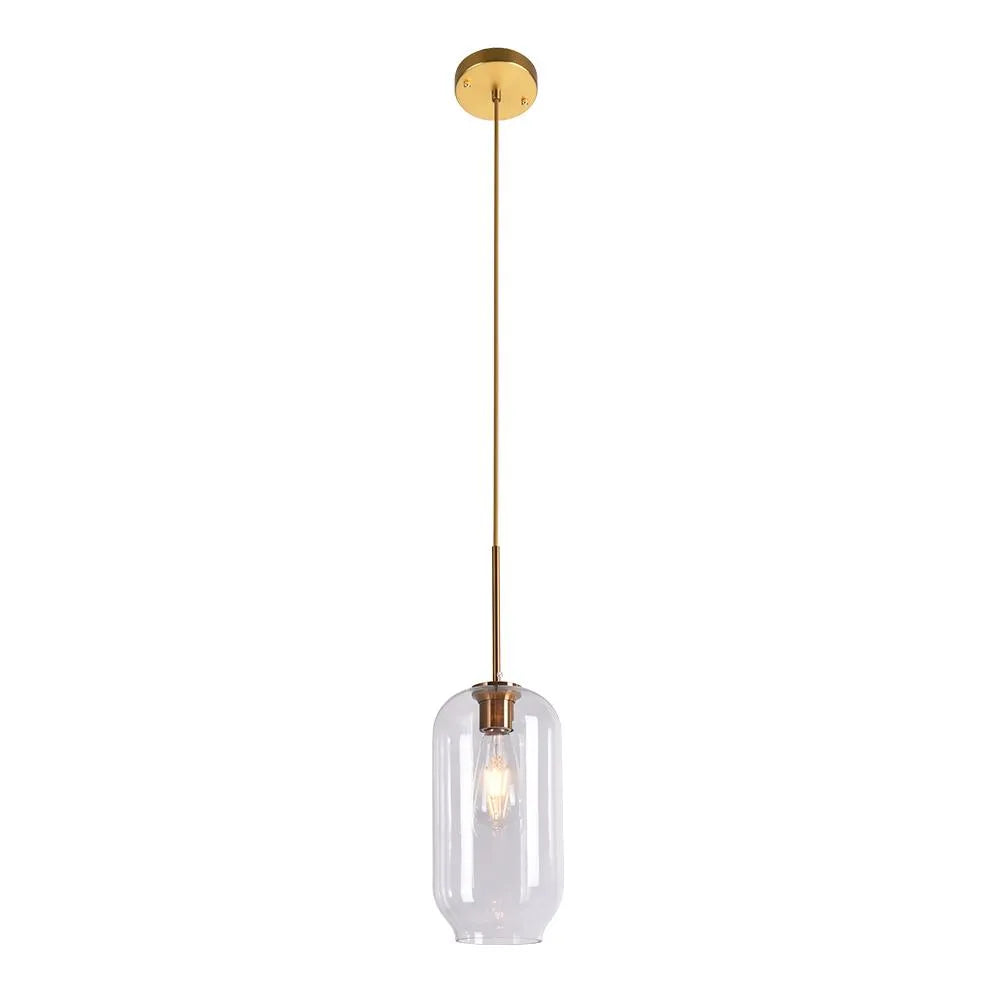 Pendelleuchte mit mehrschichtigen klaren Glasschirmen und Cluster-Design für Wohn- und Esszimmer