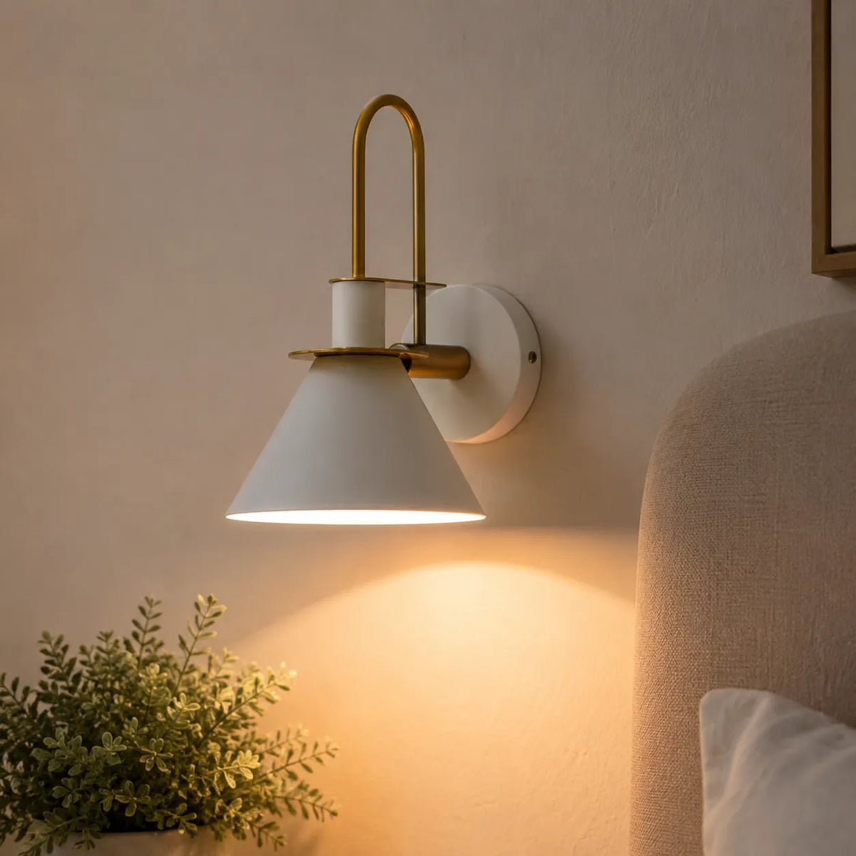 Lounge Wall Lights Modern Cone Metal Shade Directional Bedside