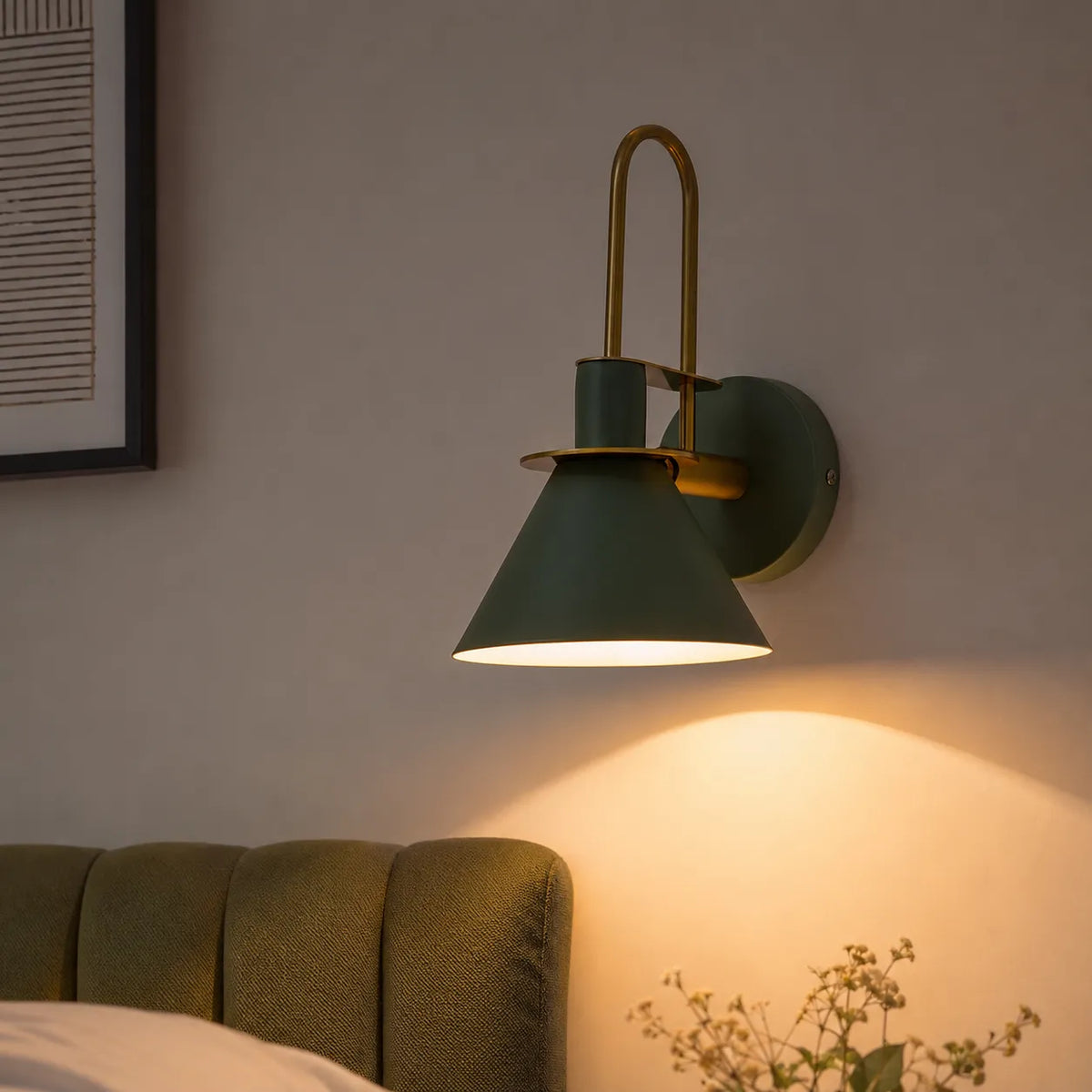Lounge Wall Lights Modern Cone Metal Shade Directional Bedside