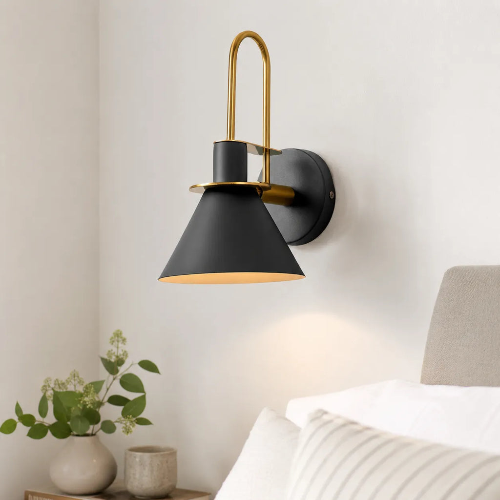 Lounge Wall Lights Modern Cone Metal Shade Directional Bedside