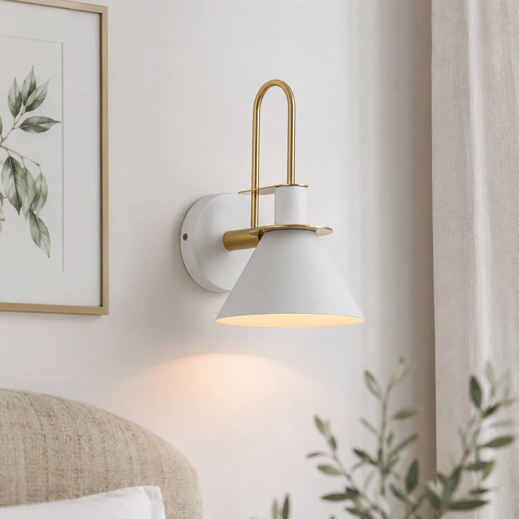 Lounge Wall Lights Modern Cone Metal Shade Directional Bedside