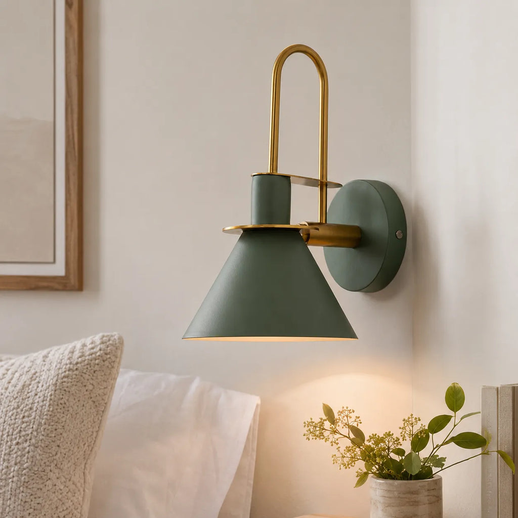 Lounge Wall Lights Modern Cone Metal Shade Directional Bedside
