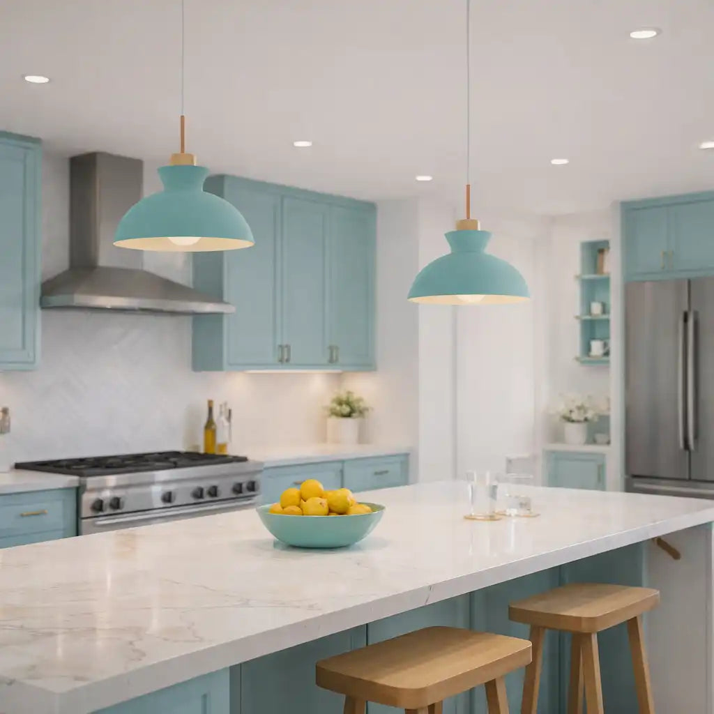Pendant Light with Adjustable Dome Shade and Dimmable Compatibility