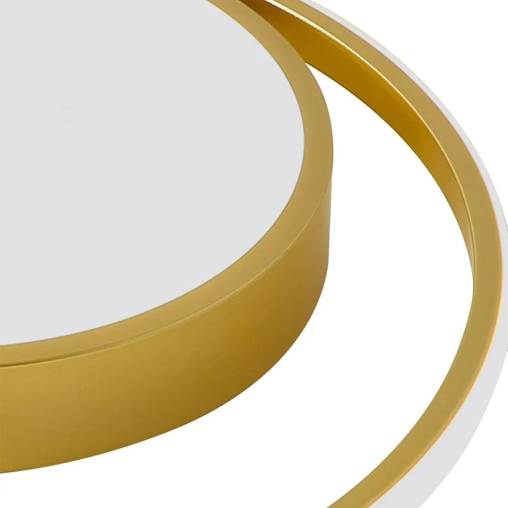 LED Oyster Light with Double Ring Design Flush Mount Ceiling Light for Bedroom Hallway Kitchen