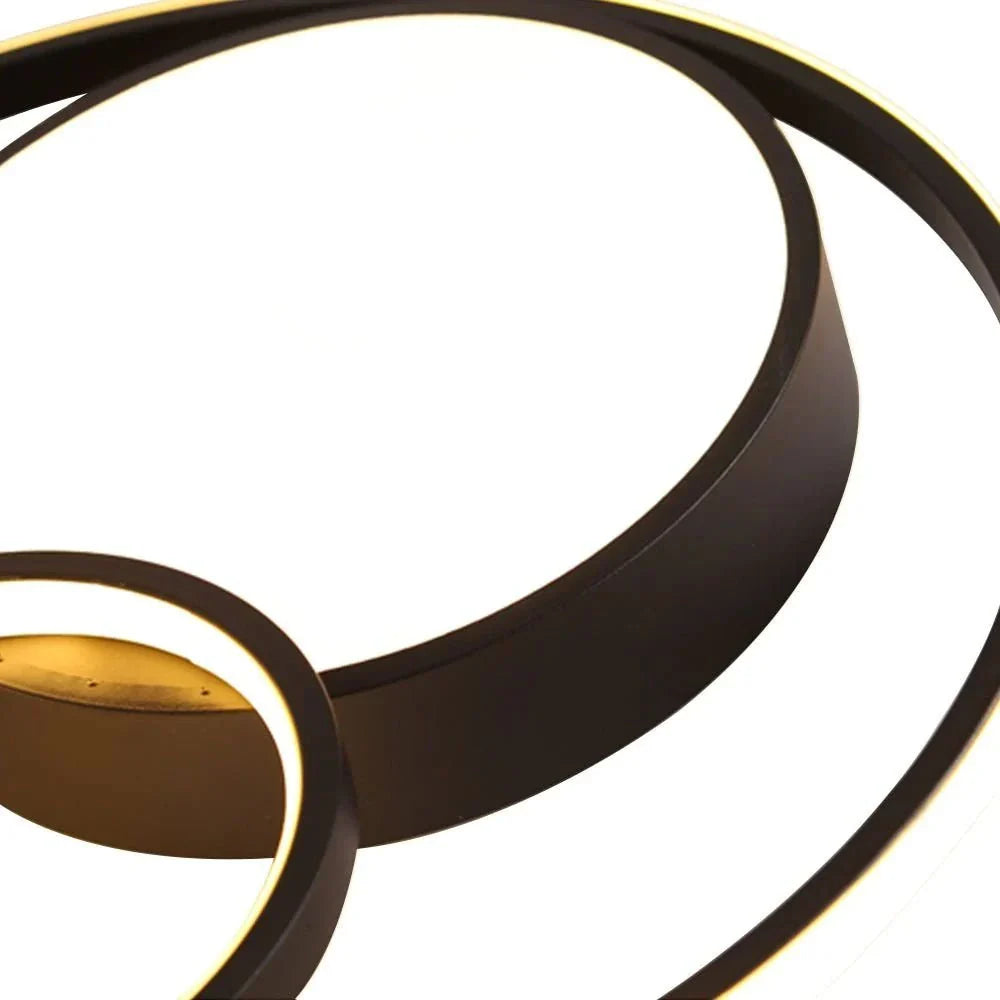 LED Oyster Light with Double Ring Design Flush Mount Ceiling Light for Bedroom Hallway Kitchen