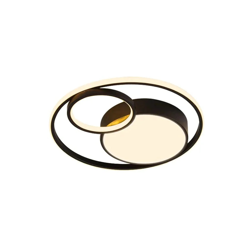 Plafonnier LED à double anneau, pour chambre, couloir et cuisine