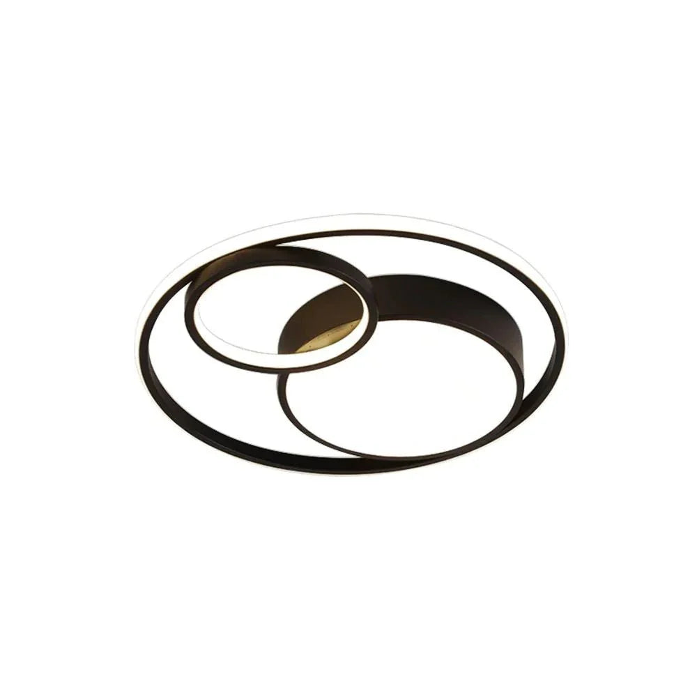 Plafonnier LED à double anneau, pour chambre, couloir et cuisine
