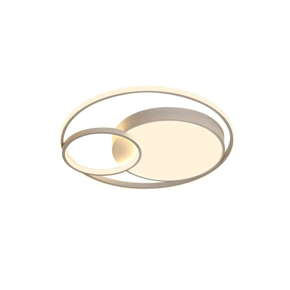 LED Oyster Light with Double Ring Design Flush Mount Ceiling Light for Bedroom Hallway Kitchen