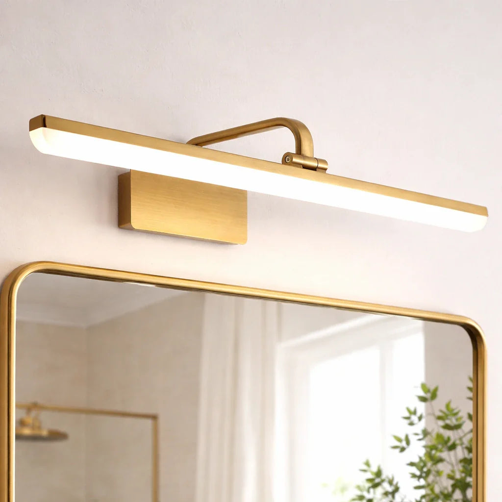 LED Bathroom Vanity Light Fixtures with Adjustable Arms and Modern Design