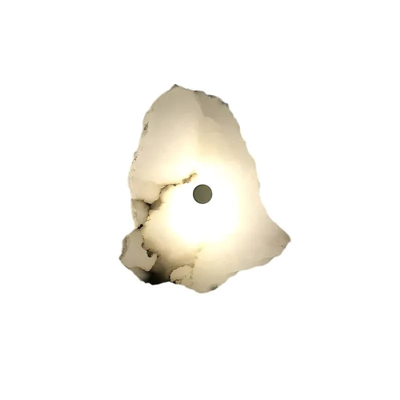 Wall Sconce Lighting with Marble Sculptural Design and Adjustable Head Configuration