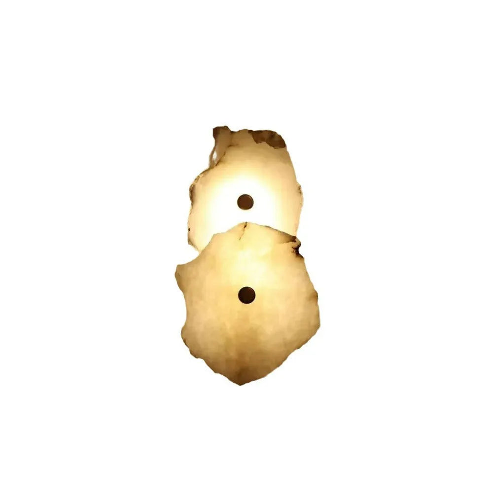 Wall Sconce Lighting with Marble Sculptural Design and Adjustable Head Configuration