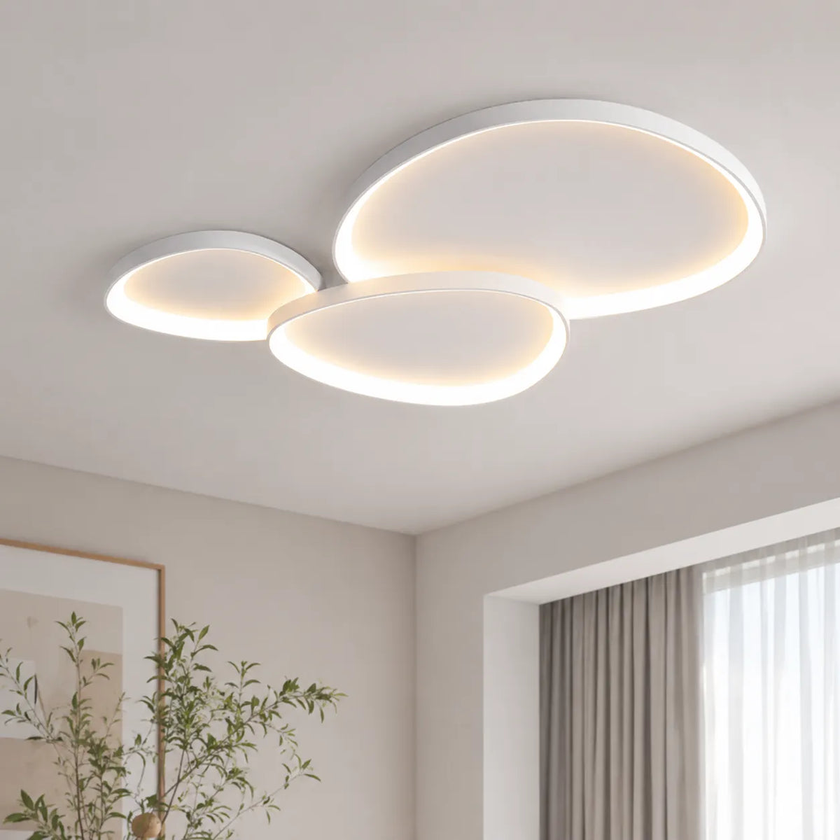 LED-Deckenleuchte mit modernem schwebendem Ringdesign für Schlafzimmer, Esszimmer und Wohnbereich
