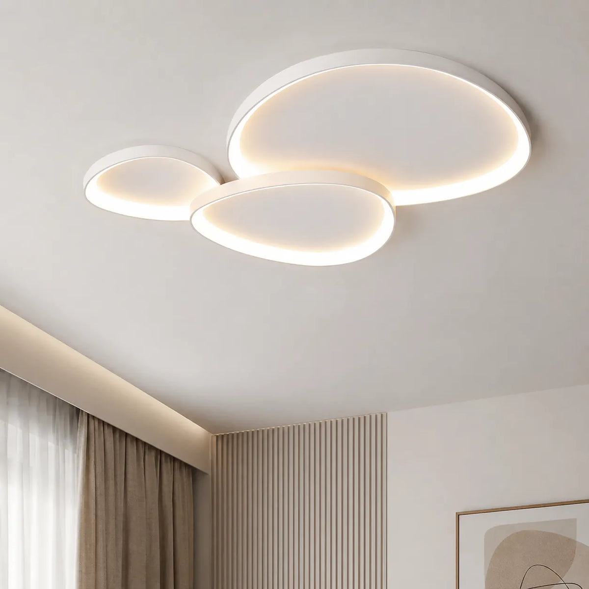 LED-Deckenleuchte mit modernem schwebendem Ringdesign für Schlafzimmer, Esszimmer und Wohnbereich