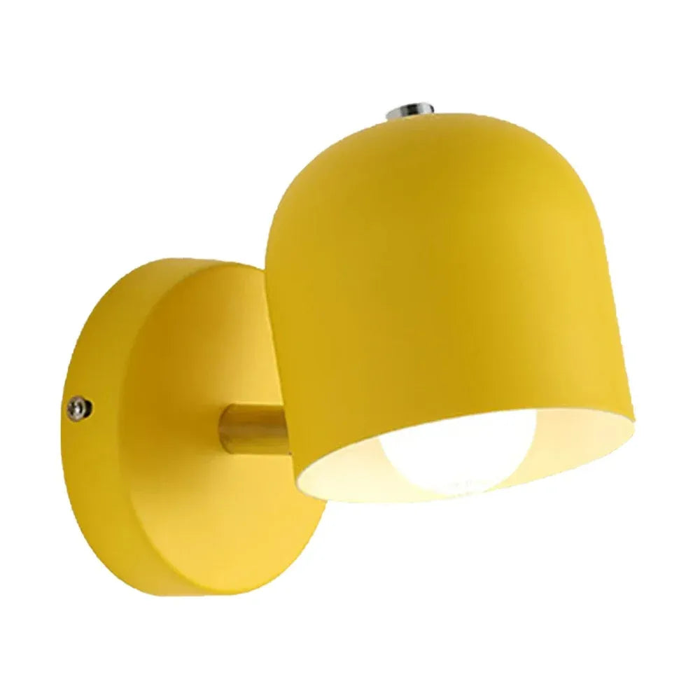 Wall Sconce Lamp with Modern Rounded Glass Shade and Warm Ambient Glow