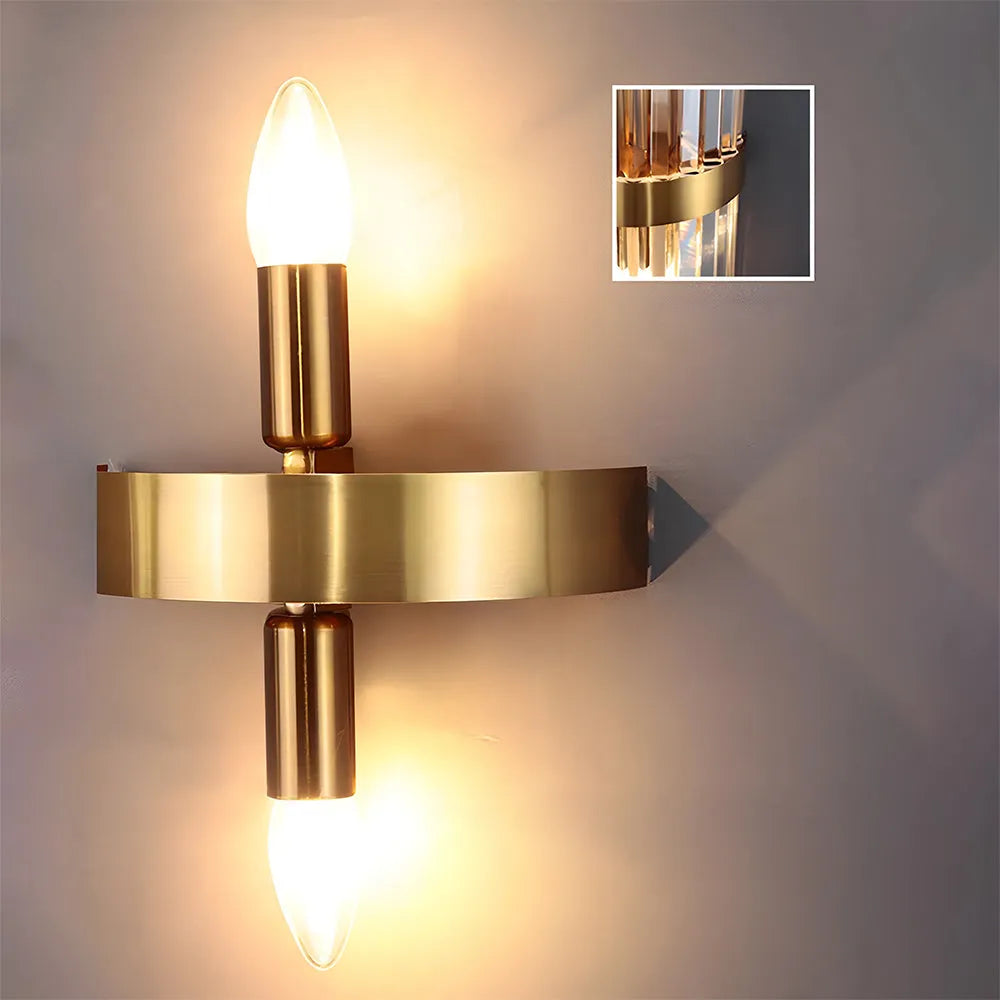 Avella moderne Wandleuchte aus Edelstahl und Kristall