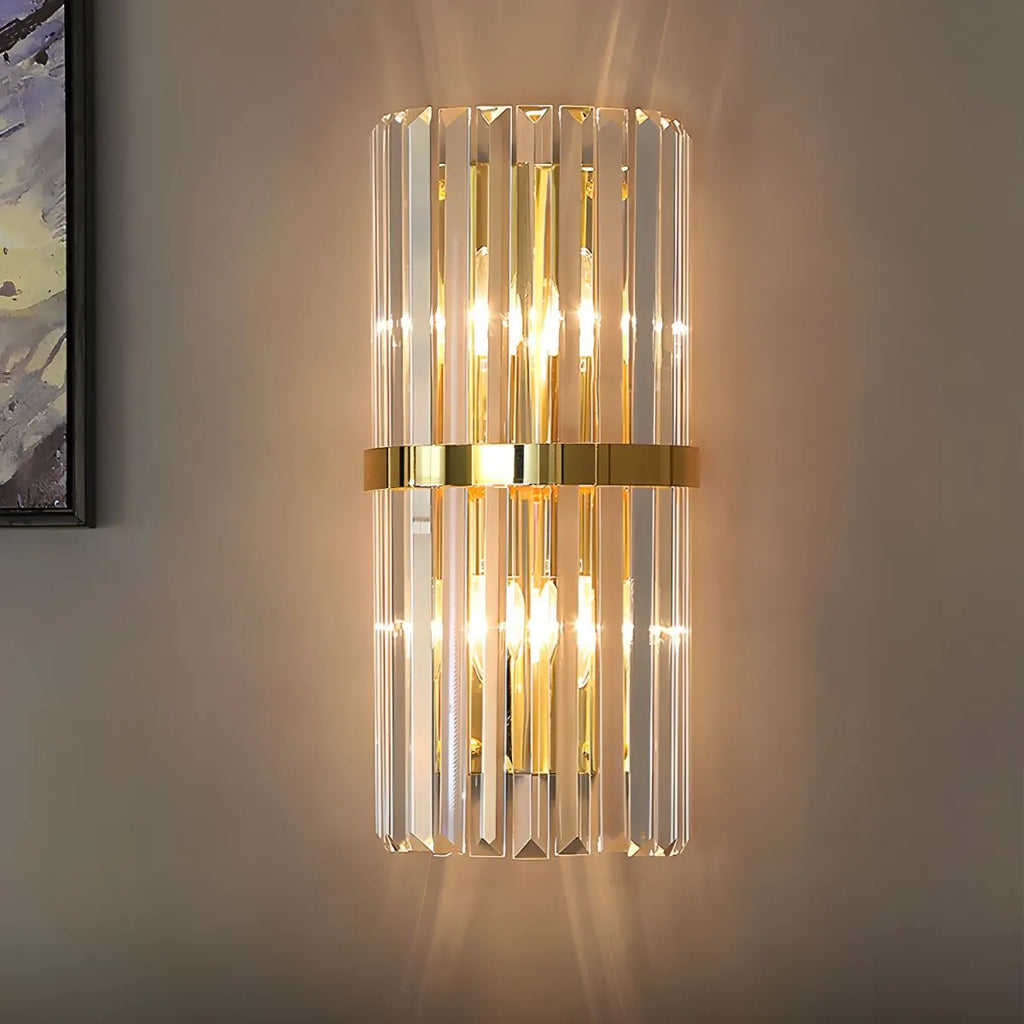 Avella moderne Wandleuchte aus Edelstahl und Kristall
