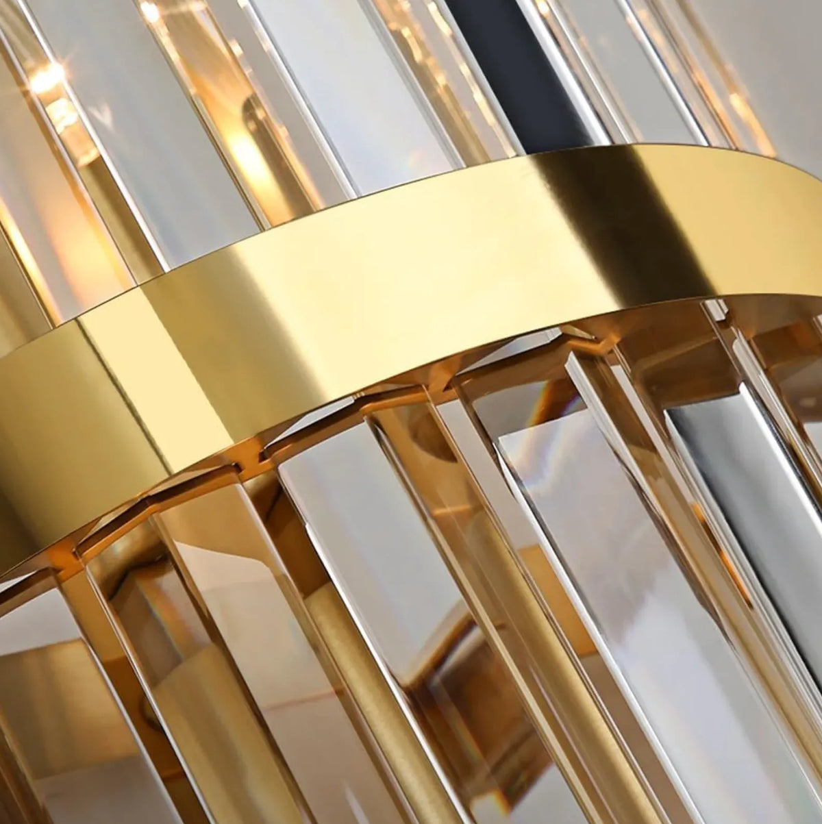 Avella moderne Wandleuchte aus Edelstahl und Kristall