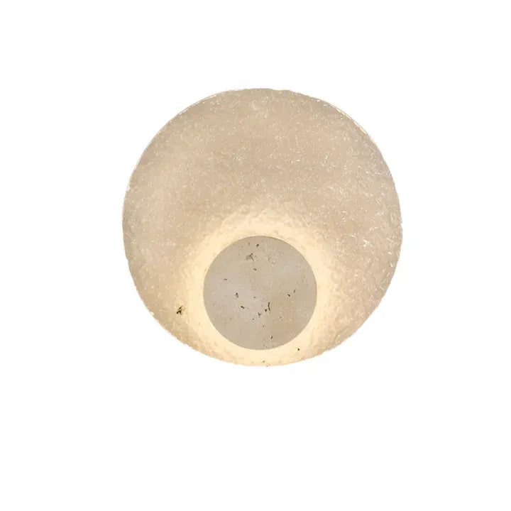 Wall Light with Travertine Base and Acrylic Diffuser LED Modern Sconce