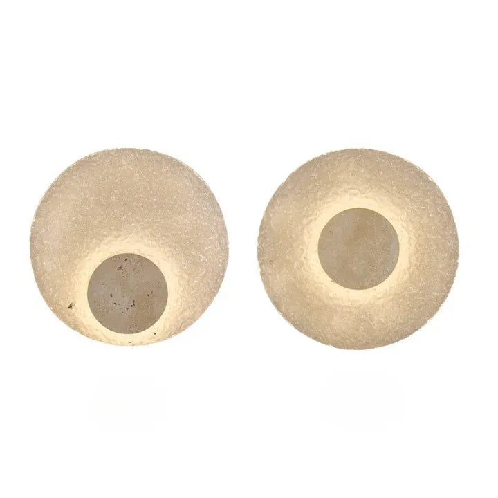 Wall Light with Travertine Base and Acrylic Diffuser LED Modern Sconce