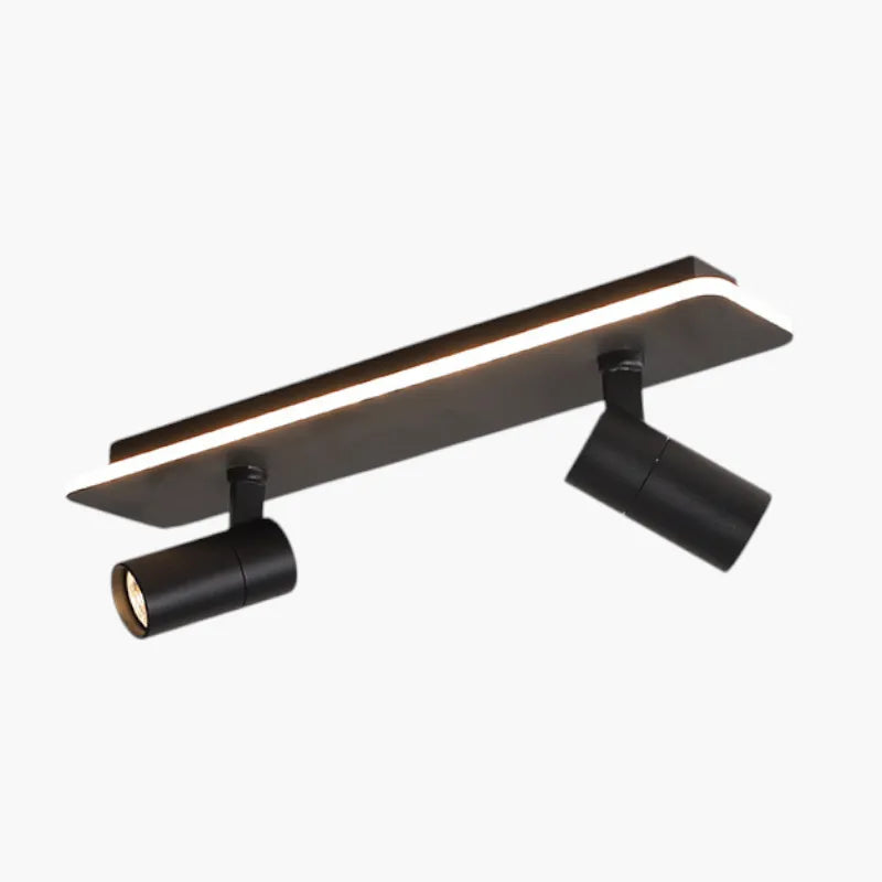 Moderne verstellbare LED-Deckenleuchte Zosia mit mehreren Spots und LED-Leiste