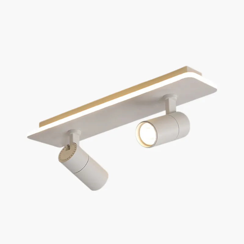 Moderne verstellbare LED-Deckenleuchte Zosia mit mehreren Spots und LED-Leiste
