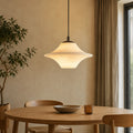 Lampada a sospensione con paralume scultoreo moderno in alabastro e forme organiche