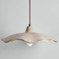 Pendant Light with Sculpted Cement Flower Design and Soft Ambient Glow