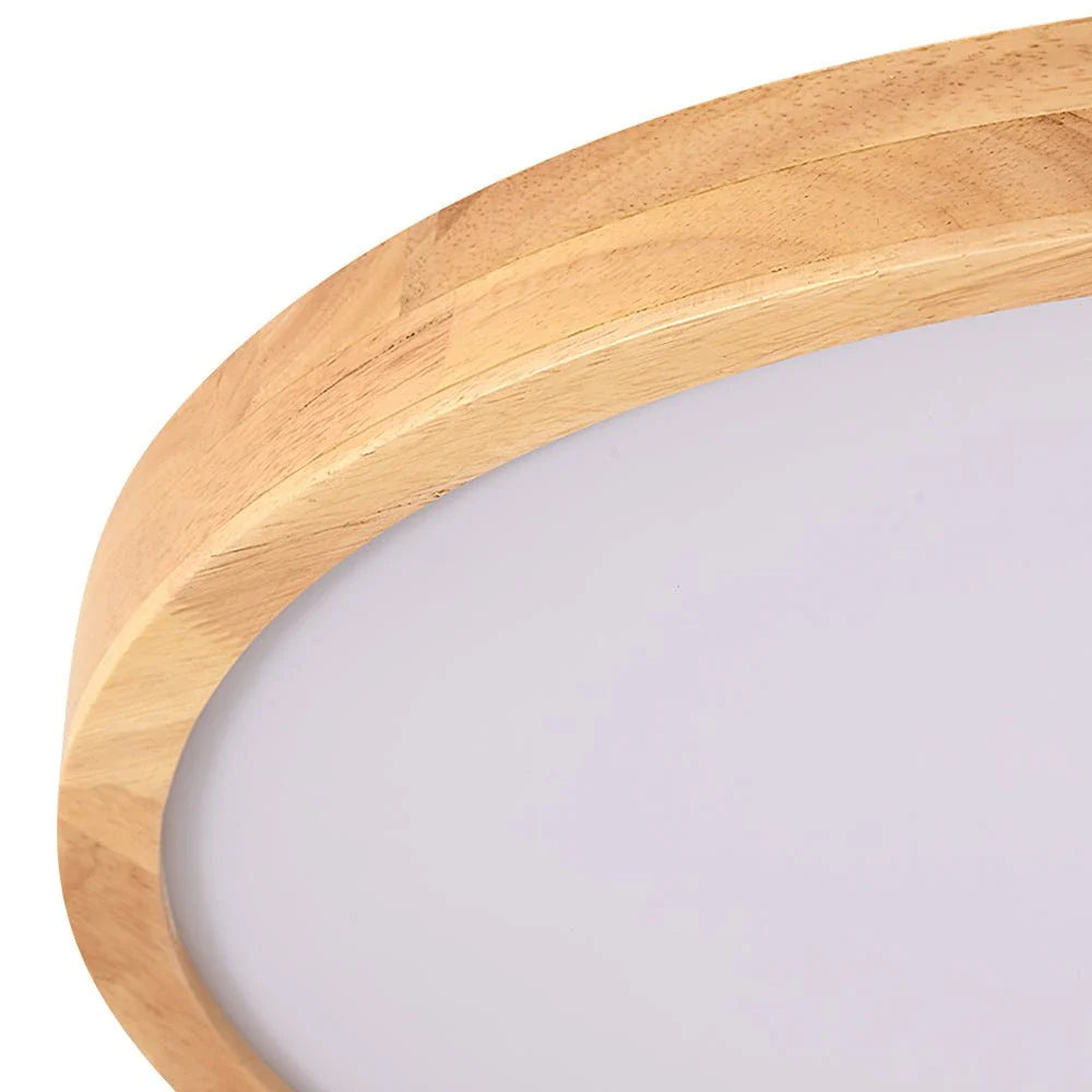 Orin nordische dimmbare LED-Deckenleuchte mit Holzdetail