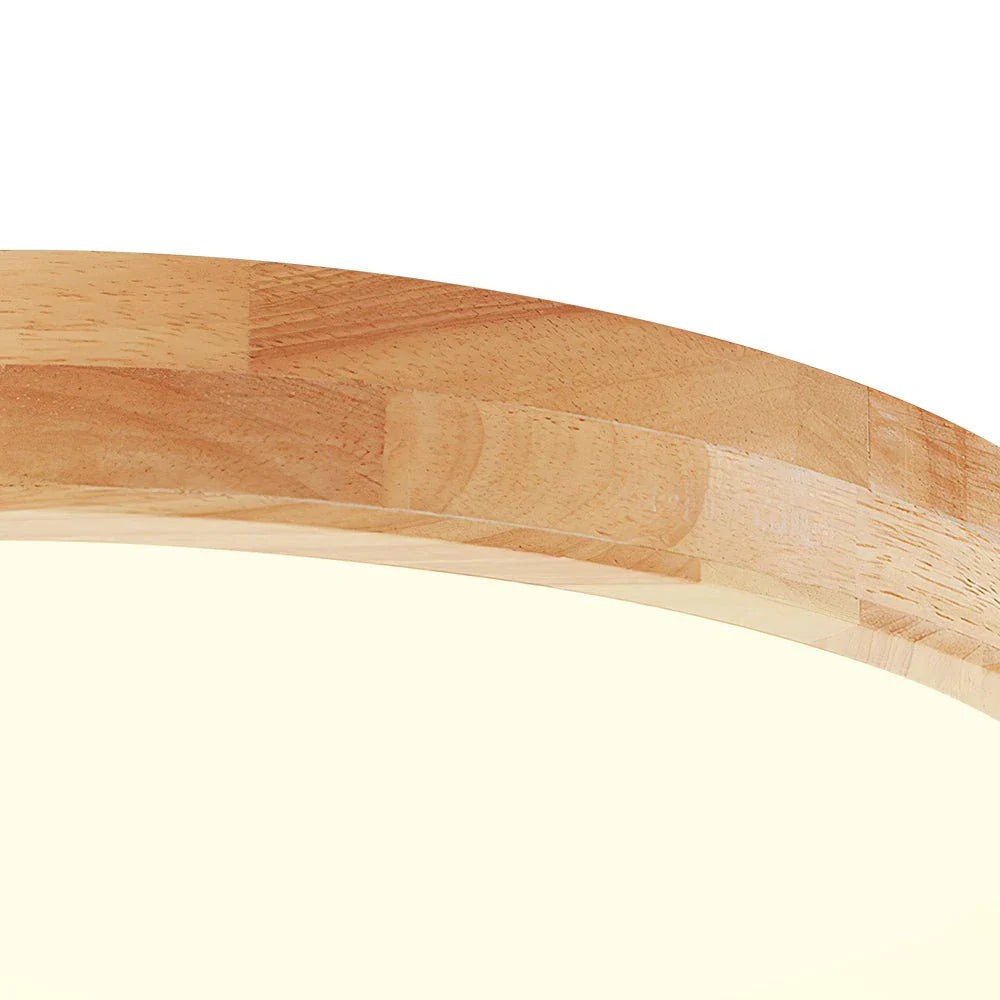 Orin nordische dimmbare LED-Deckenleuchte mit Holzdetail