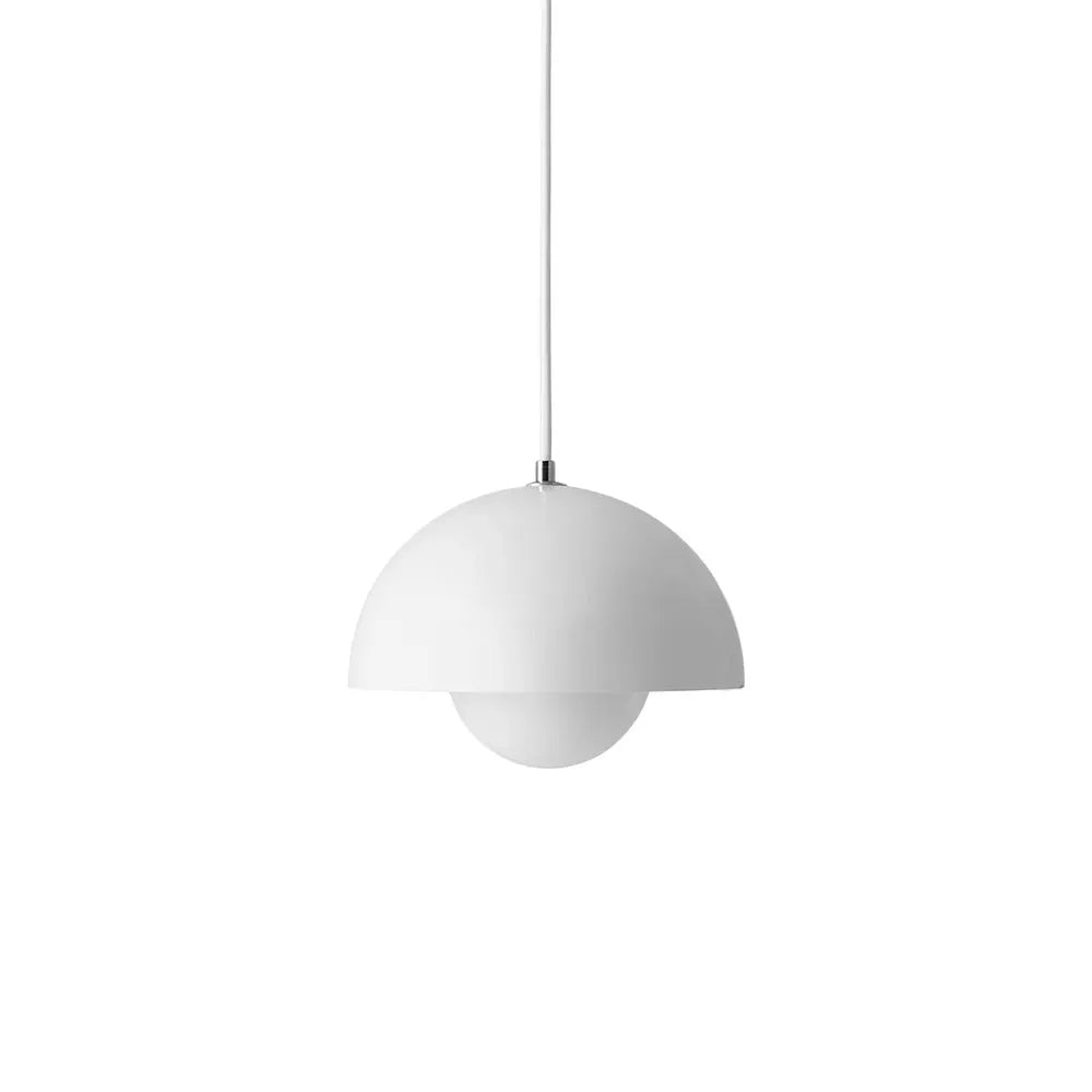 Pendant Light with Adjustable Cable and Mushroom-Inspired Metal Design