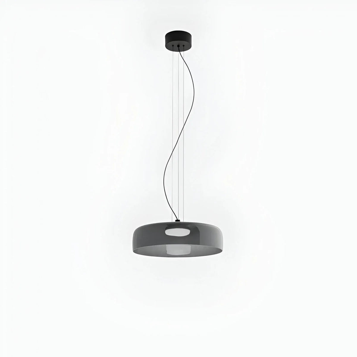 Pendant Light with Layered Sculptural Glass and Soft Diffused Illumination