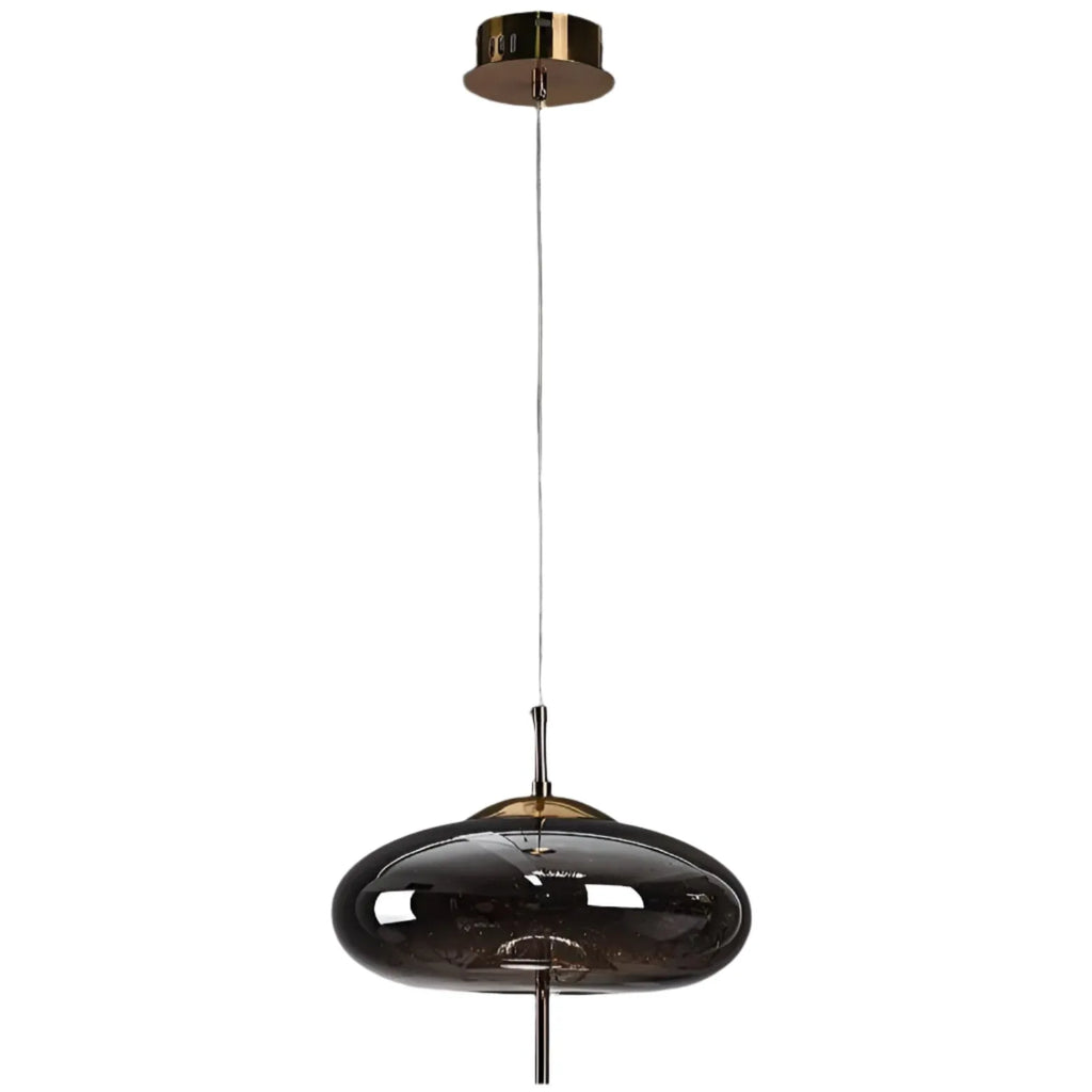 Pendelleuchte mit skulpturalen Glasformen und höhenverstellbarer Aufhängung für moderne Esszimmer