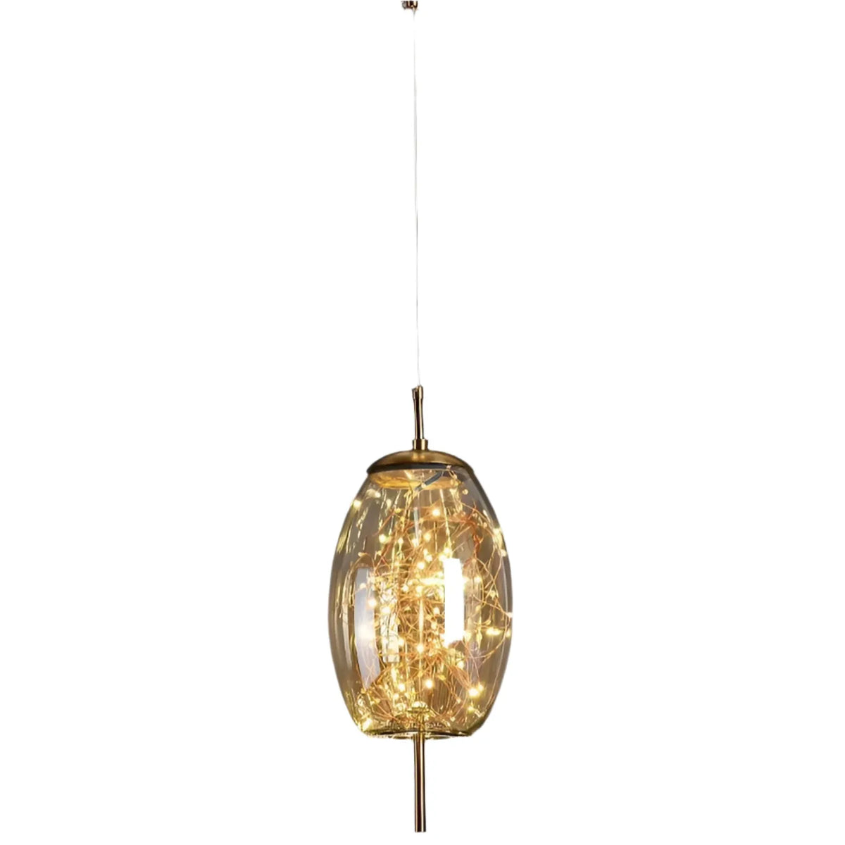 Pendant Light with Sculptural Glass Forms and Adjustable Suspension for Contemporary Dining