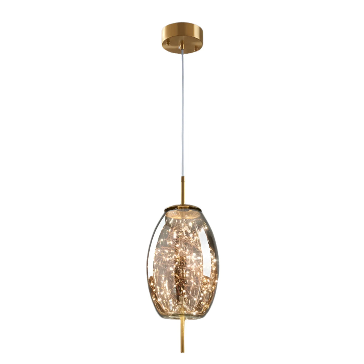Pendant Light with Sculptural Glass Forms and Adjustable Suspension for Contemporary Dining