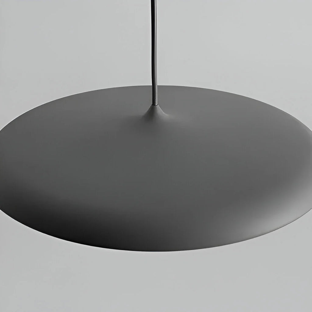 LED Pendant Lights with Modern Metallic Disc Design and Integrated Downward Lighting