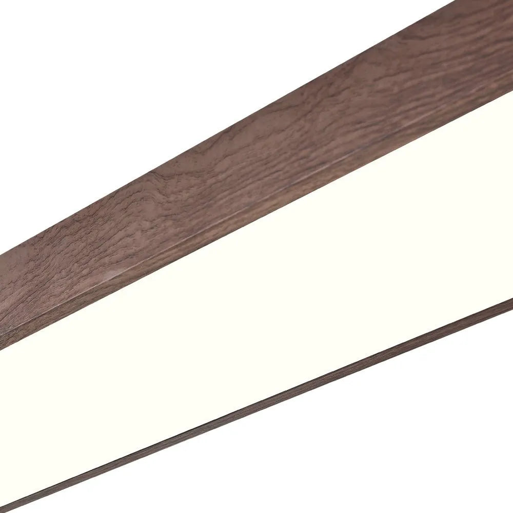 Dimitri nordische ovale LED-Deckenleuchte mit Holzmaserung