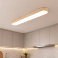 Dimitri nordische ovale LED-Deckenleuchte mit Holzmaserung