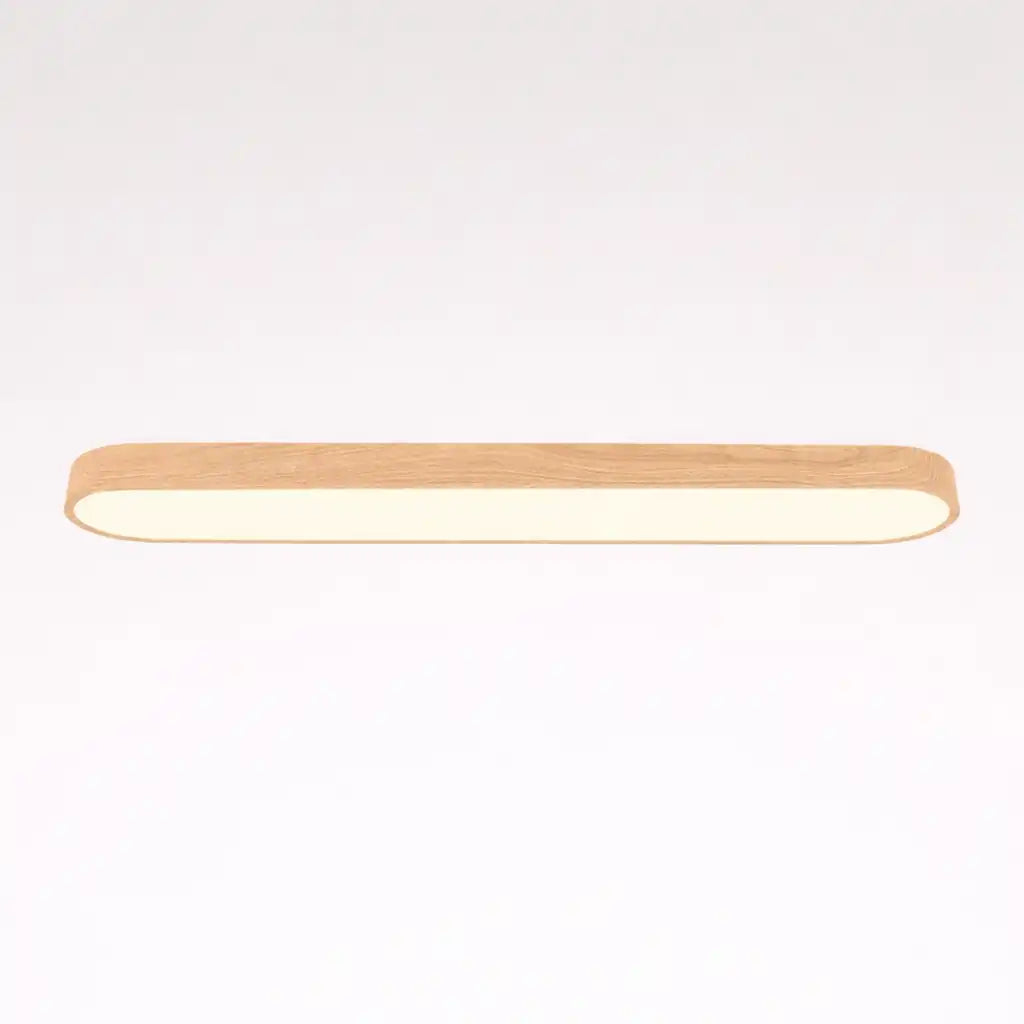 Dimitri nordische ovale LED-Deckenleuchte mit Holzmaserung