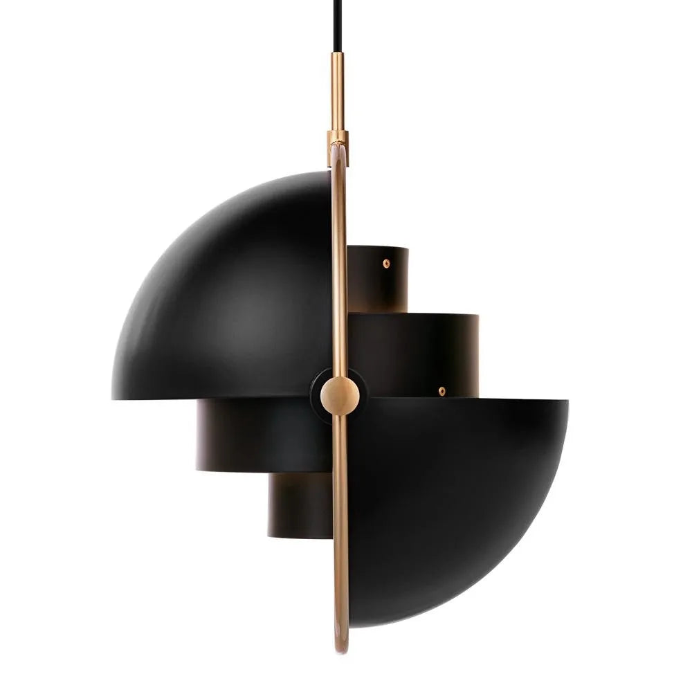 Pendant Light with Modern Orb Design and Adjustable Metal Shell