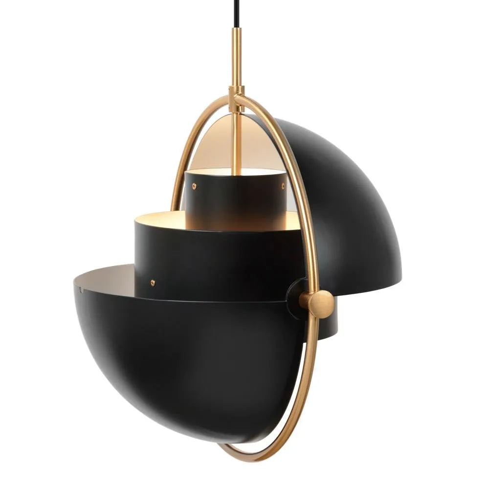 Pendant Light with Modern Orb Design and Adjustable Metal Shell