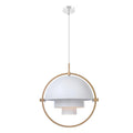 Pendant Light with Modern Orb Design and Adjustable Metal Shell