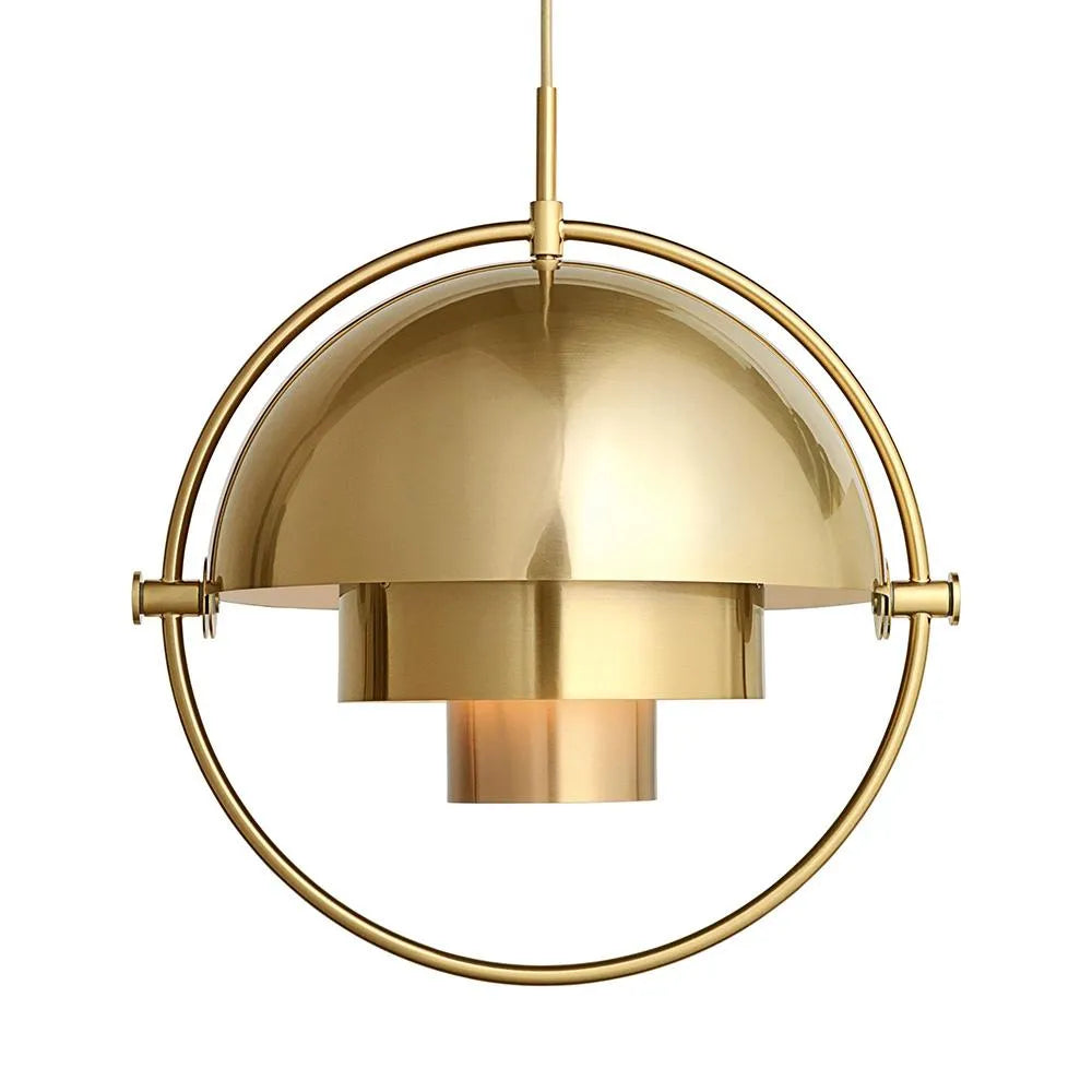Pendant Light with Modern Orb Design and Adjustable Metal Shell