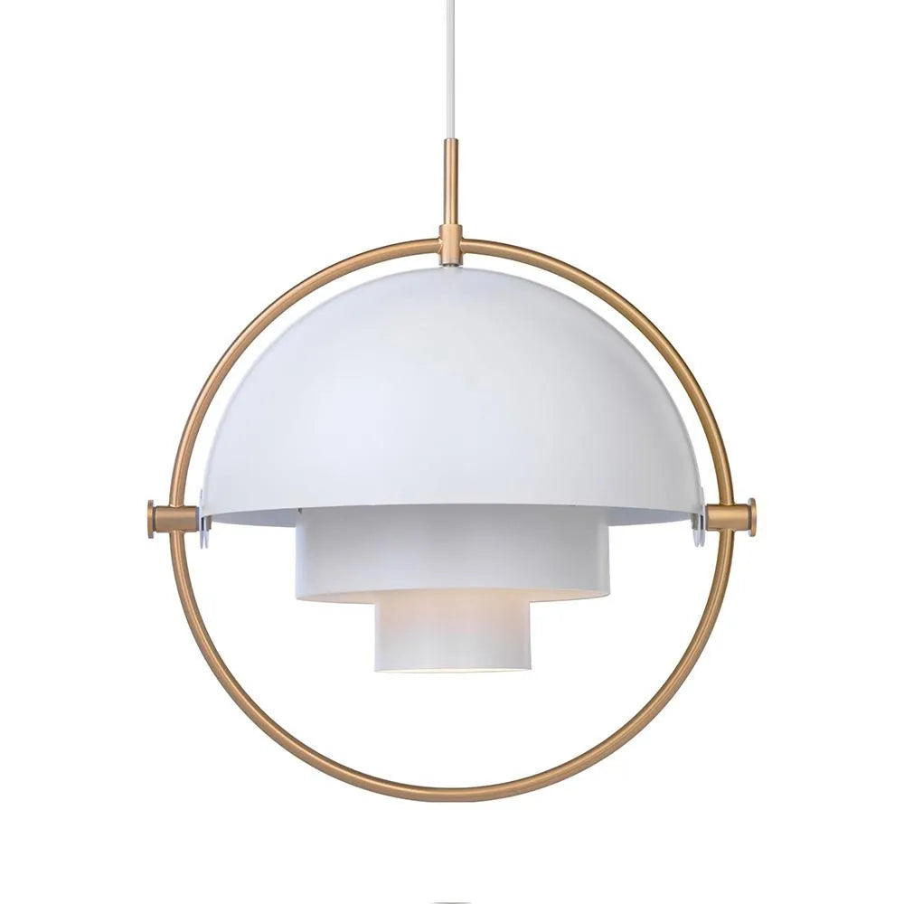 Pendant Light with Modern Orb Design and Adjustable Metal Shell