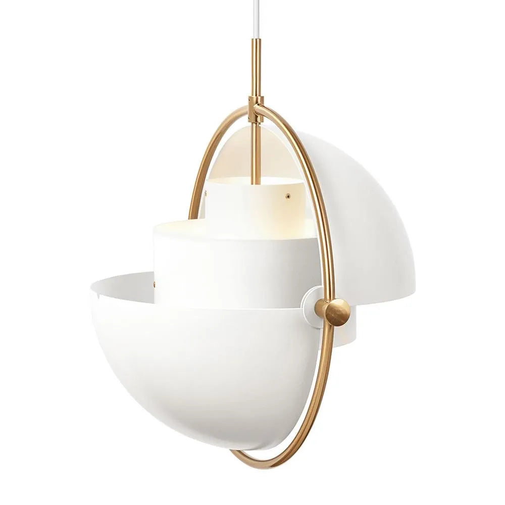 Pendant Light with Modern Orb Design and Adjustable Metal Shell